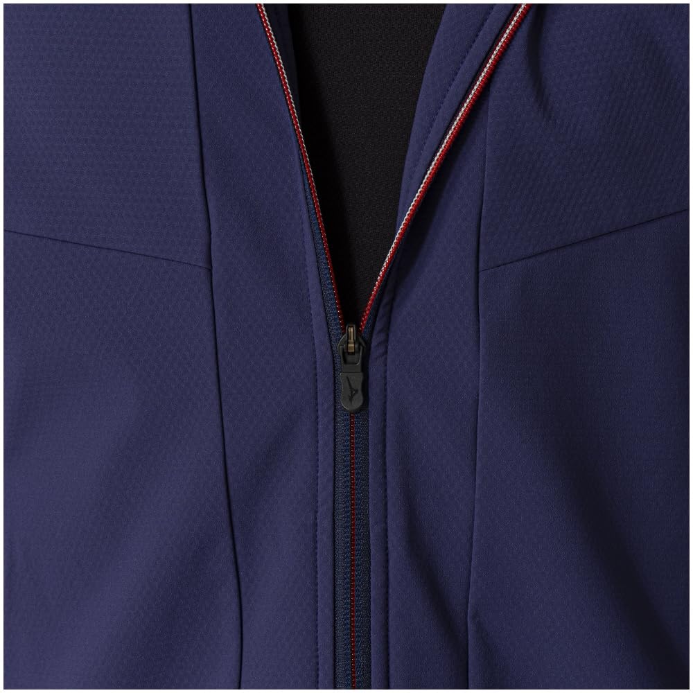 Mizuno Tech Shield Training Blue Size S Jacket, Windproof, Stretch, Water-Repellent, 32MCA552, Men's Depth,