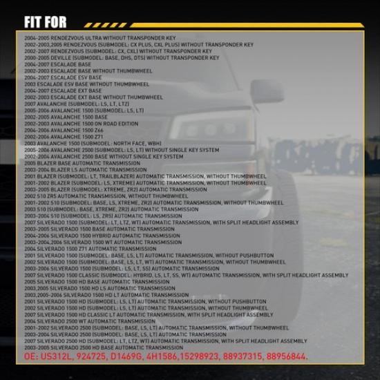 Ignition Lock Cylinder For Chevrolet Silverado Suburban GMC US312L Sierra 924725