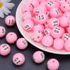16mm Farbe Billardkugel Loch Acryl Armband DIY Schmuck In Arbeit Handgemachte Accessoires Runde Perlen Lose Perlen