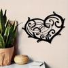 Metal Heart Wall Art Vintage Iron Wedding Decor Rustproof Home Gift