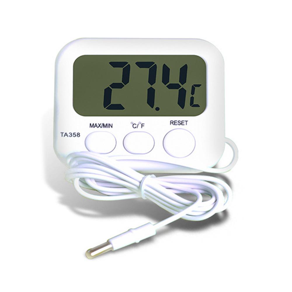 

Электронный цифровой дисплей с зондом, термометр для холодильника, аквариума с проволочным датчиком длиной 1,5 метра, измеритель температуры и влажности