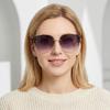 Lunettes de soleil bordées sans monture pour femmes, Pare-soleil de conduite, Protection UV, Lunettes de soleil au design avancé
