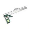 300MM Combination Square Angle Ruler Green 90 degrees  Stainless Steel Level Square High Precision 45 degrees