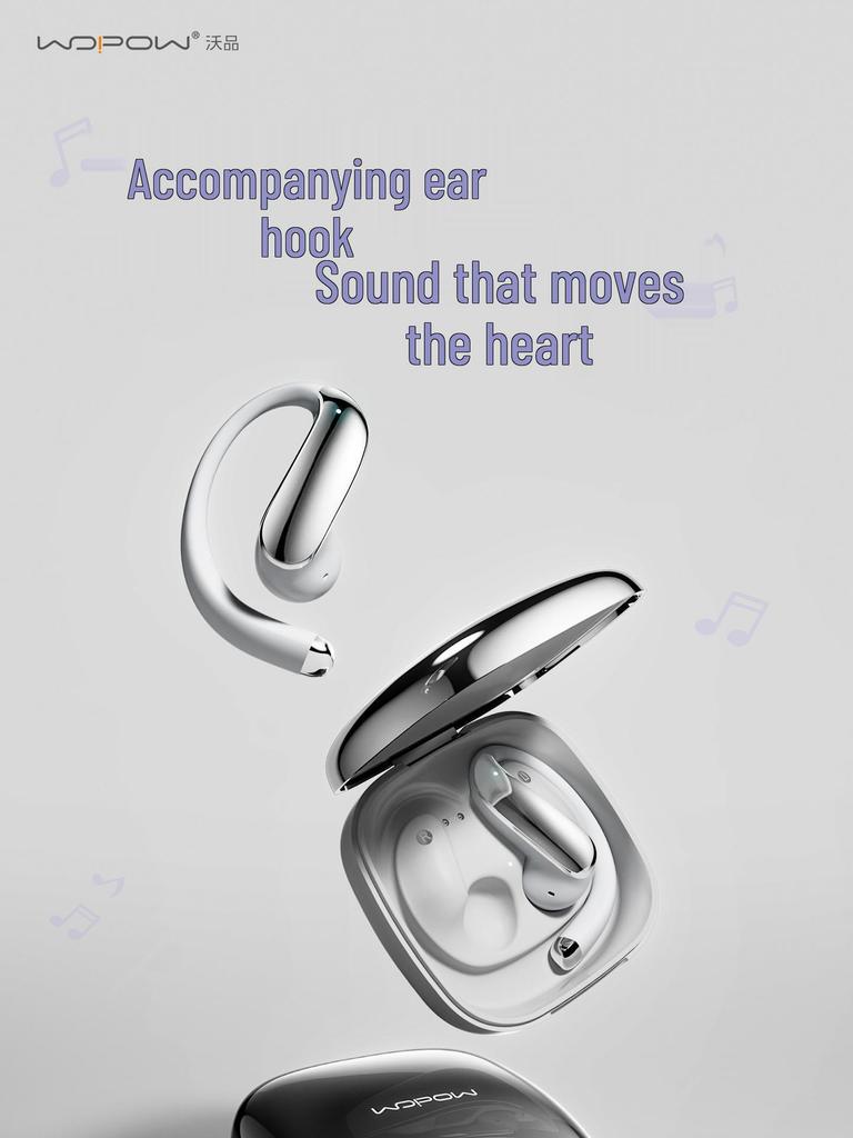 Wopin Noise-Reducing Open-Ear Bluetooth Headphones for Cycling & Sports