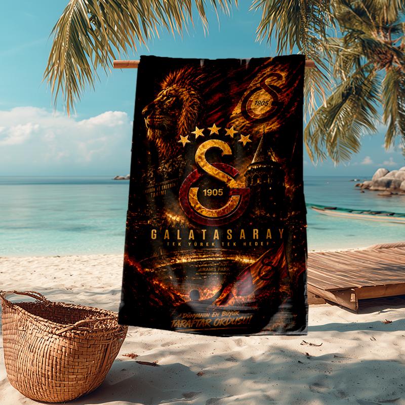 Galatasaray Fashion Beach Towel: Ideal for Summer Adventures Soft, Absorbent and Quick Drying Suitable for Swimming and Bathing
