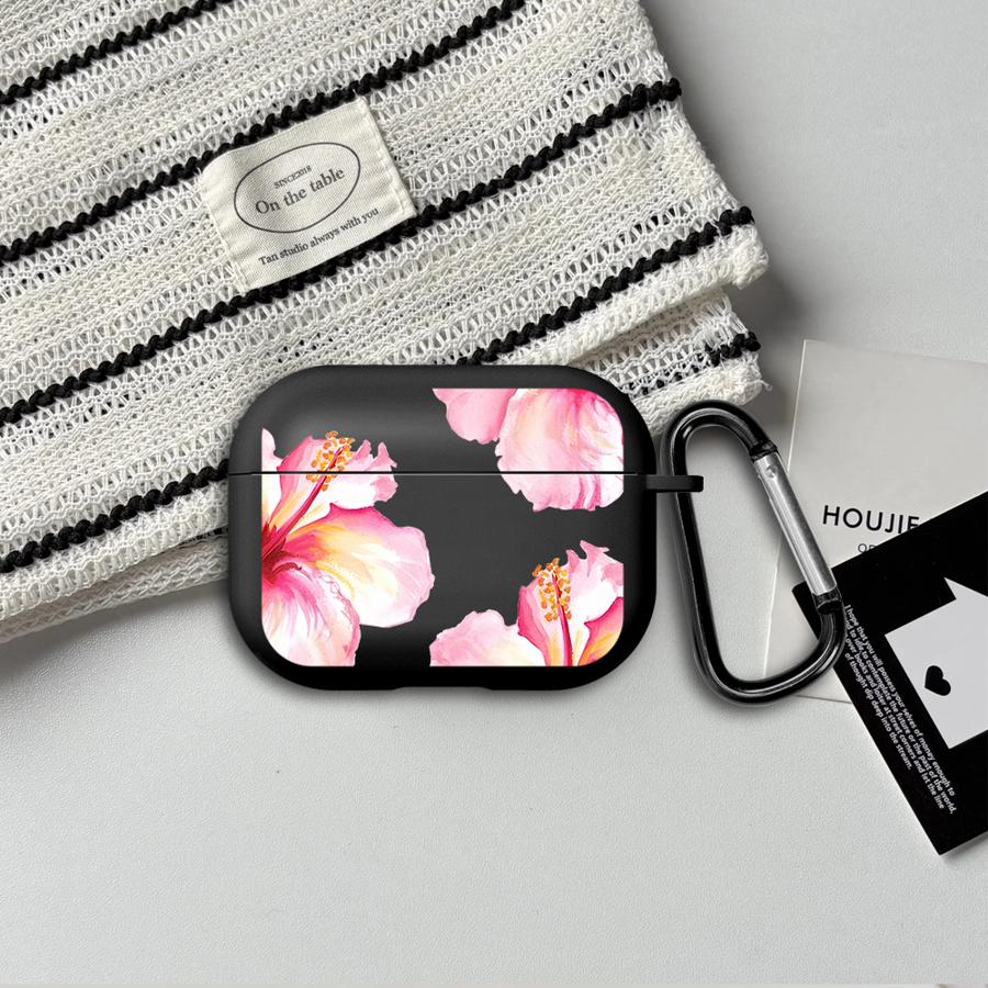 Case For Airpods Pro 2 Pro3 1 3 4 Pro2 Earphone Cases Cover Pink Hibiscus Flower