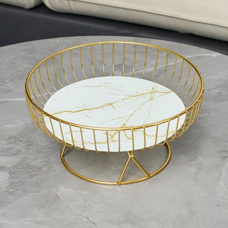 Metal Wire Fruit-Basket Fruit Bowl Modern Fruit-Basket for Vegetable-Snack-Countertop Metal Fruit Tray Table-Centerpiece