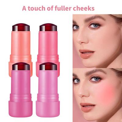 Jelly Rouge Stick, 2 in 1 Lippen- und Wangentönung, lang anhaltende Farbe, wasserfester Wangenrouge