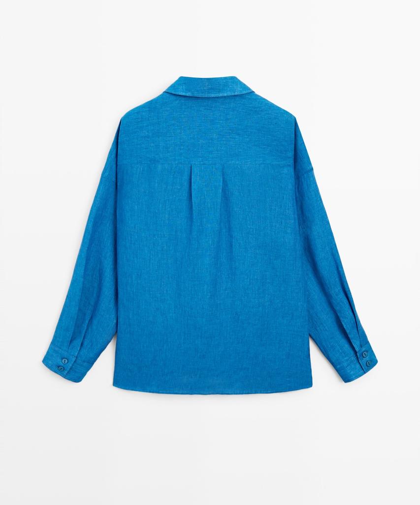 Masimodutti 100% Linen Fluid Blouse