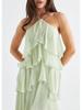 2026 Elegantes Sommerurlaub Neckholder 3D-lagiges Trägerkleid für Damen