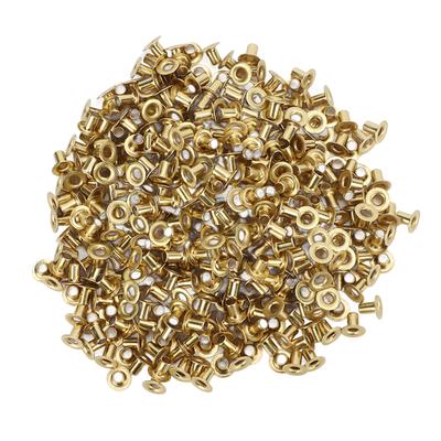 500Pcs Hollow Rivets 65 Copper Smoothing Surfaces Easy Installation Clothing Rivets for DIY