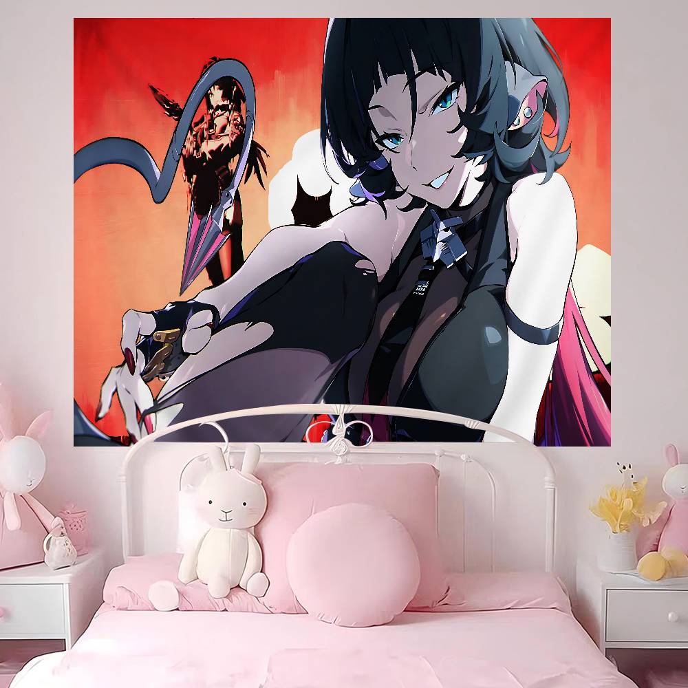 

Jane Doe Game Zenless Zone Zero Cartoon Cartoon Tapestry Hippie Flower Wall Carpets Dorm Decor Art Home Decor 74x94cm(29x37in)