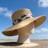 Vintage Style Ladies Sun Hat With Breathable Polyester And Adjustable Fit For Outdoors