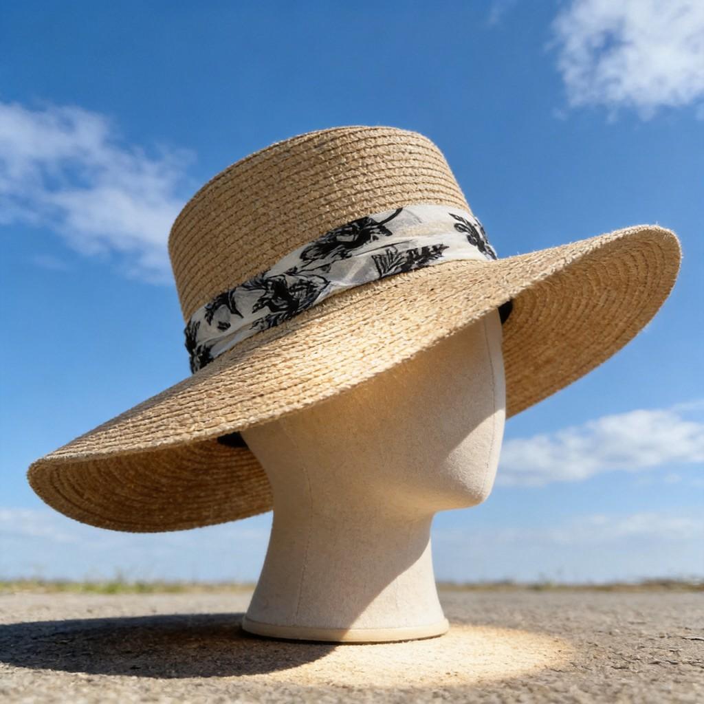 Vintage Style Ladies Sun Hat With Breathable Polyester And Adjustable Fit For Outdoors