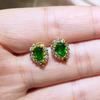 BELLA BOX Boucles d'oreilles Vintage pour femmes, bijoux fins avec goutte d'eau, Zircon vert, cadeau