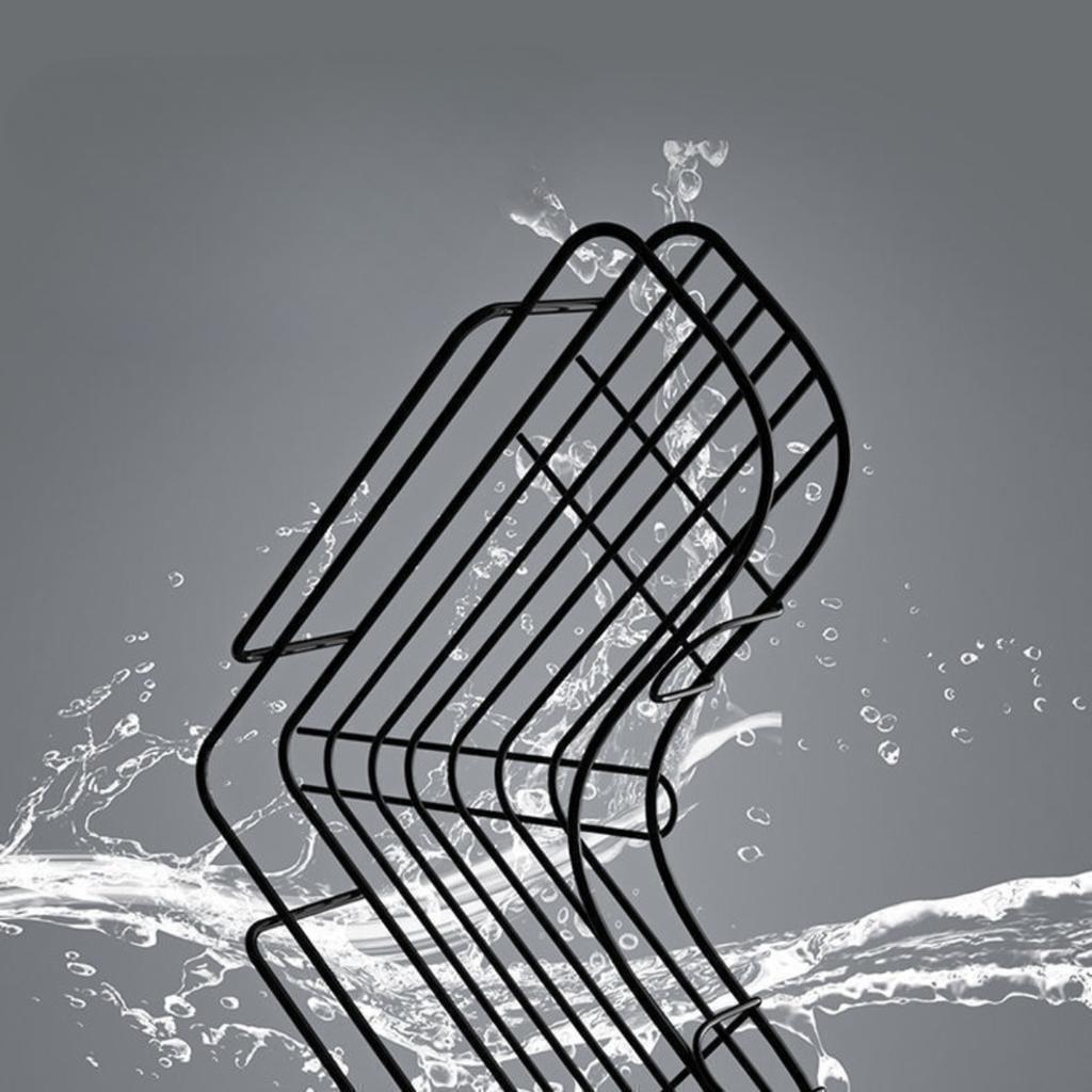 Iron Triangle Storage Rack Corner Bathroom Wall Mounted Kitchen Storage Rack Kitchen Non Perforated Storage Rack