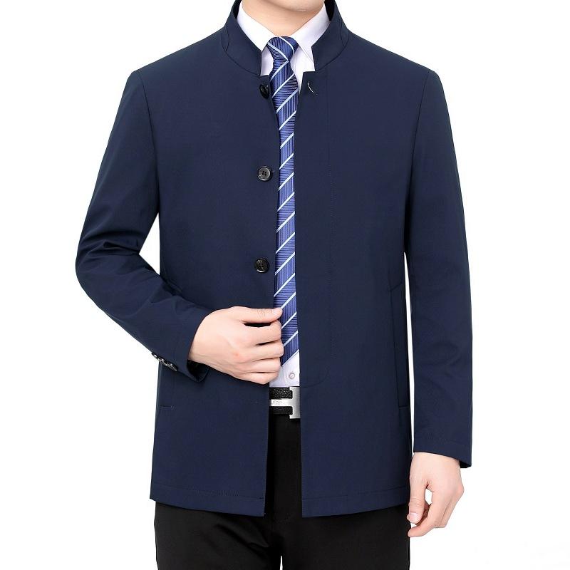 Jacket jacket for men autumn and winter lapel business leaders middle-aged and elderly dad windbreaker jacket