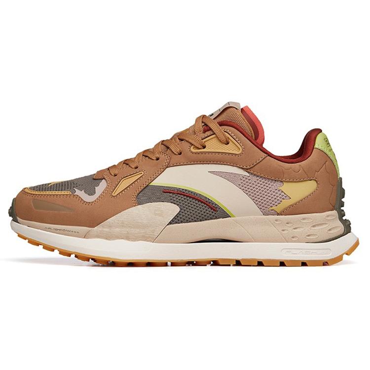 New Anta Cushioned Anti-Slip And Wear-Resistant Lightweight Low-Top Running Shoes Women's Brown Green Gray 122235560A-2