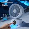 Rechargeable Desktop Fan with Voice Control, Timer, & Long Battery Life for Home Air Circulation