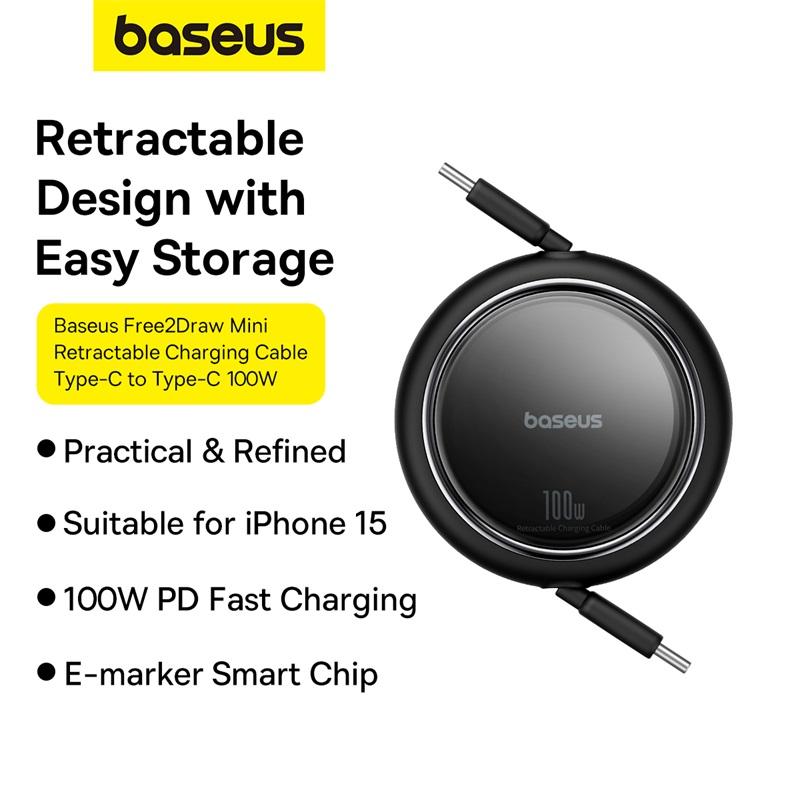 Baseus Free2Draw - Cavo dati retrattile USB-C/Lightning/MicroUSB