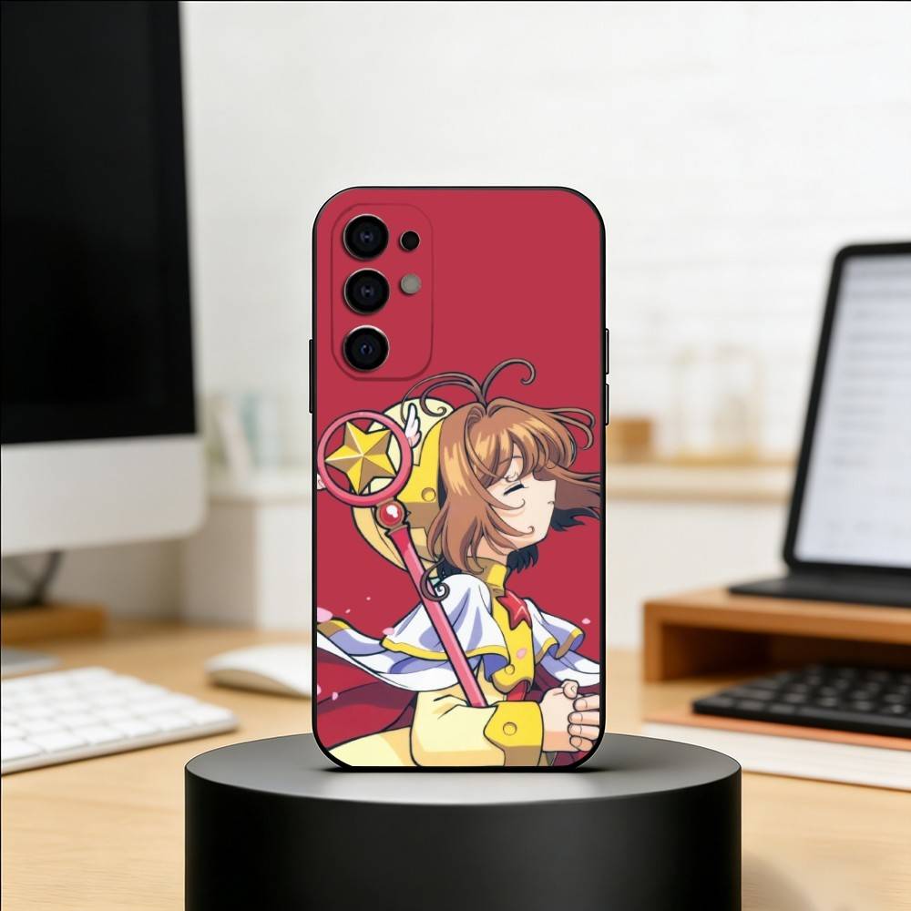 CardCaptor Sakura Anime Phone Case For Samsung S25,S24,S21,S22,S23,S30,Ultra,S20,Plus,Fe,Soft Silicone Black Cover