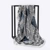 90cm Square Shawls Women Hijab Scarf For Hair Fashion Print Kerchief Neck Scarves Female Silk Satin Bag Scarfs For Ladies Banada