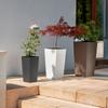 KADAX Set of 3 Flowerpots Flowerpots Inserts Garden Flowerpots Tall Rattan Graphite 57cm