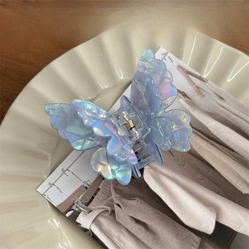Fashion Colorful Fairy Butterfly Hair Claw Acetate Princess Butterfly Crab Hair Clips Women Girls Hairpin Hair Accessories Gift