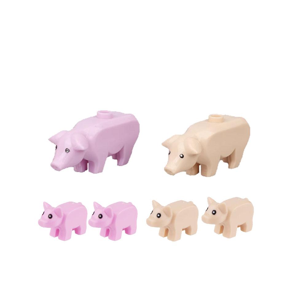 Città Animale Zoo Fattoria MOC Mattoncini Porco Pollo Pecora Coccodrilli Panda Delfino Elefante Gorilla Frutta Aquila Mattoncini Giocattoli A012