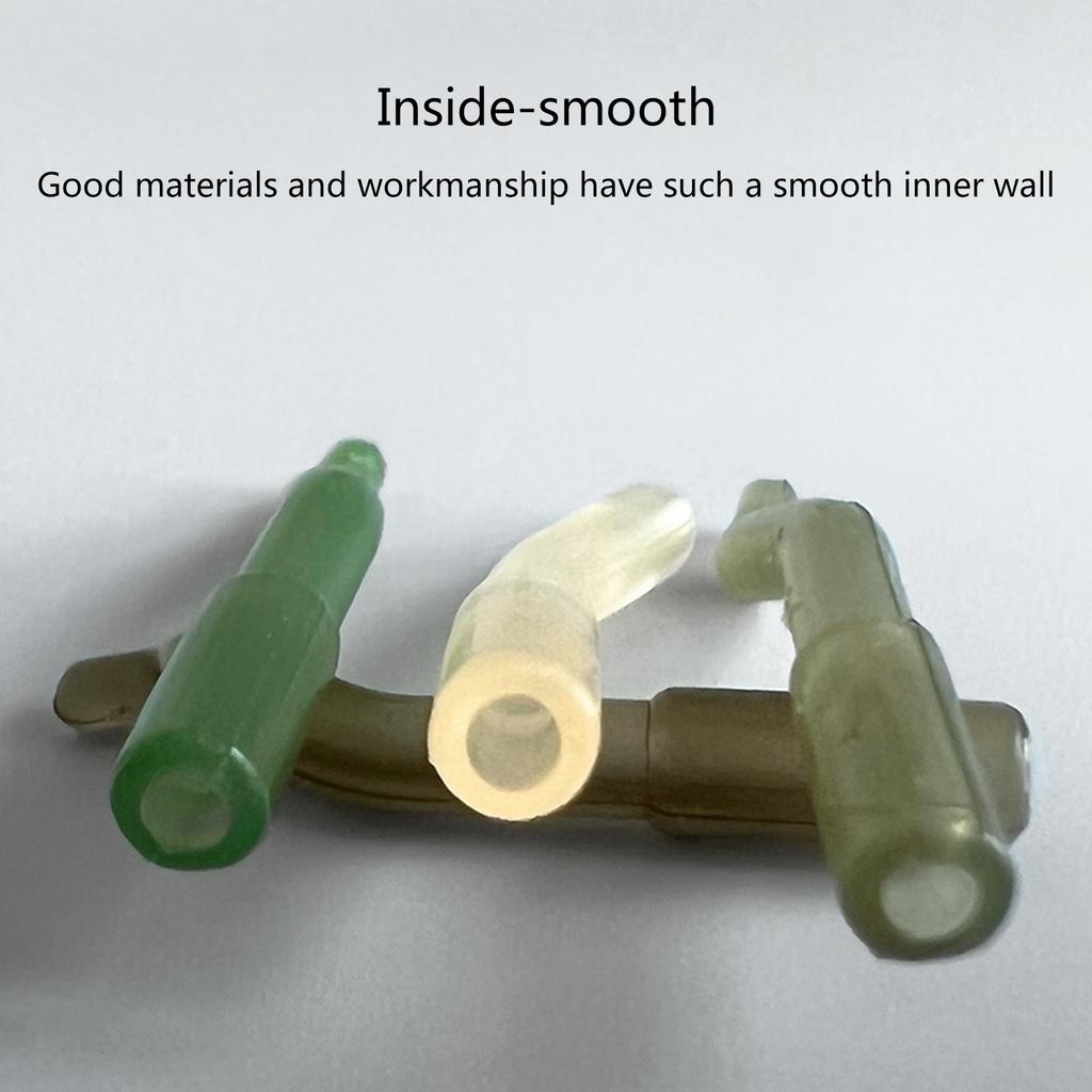 50 Stück/Packung Angelhaken Vorfachschläuche Weiche Karpfenangelhaken-Hülse Langlebiger Angelschlauch Karpfenangelzubehör-Set