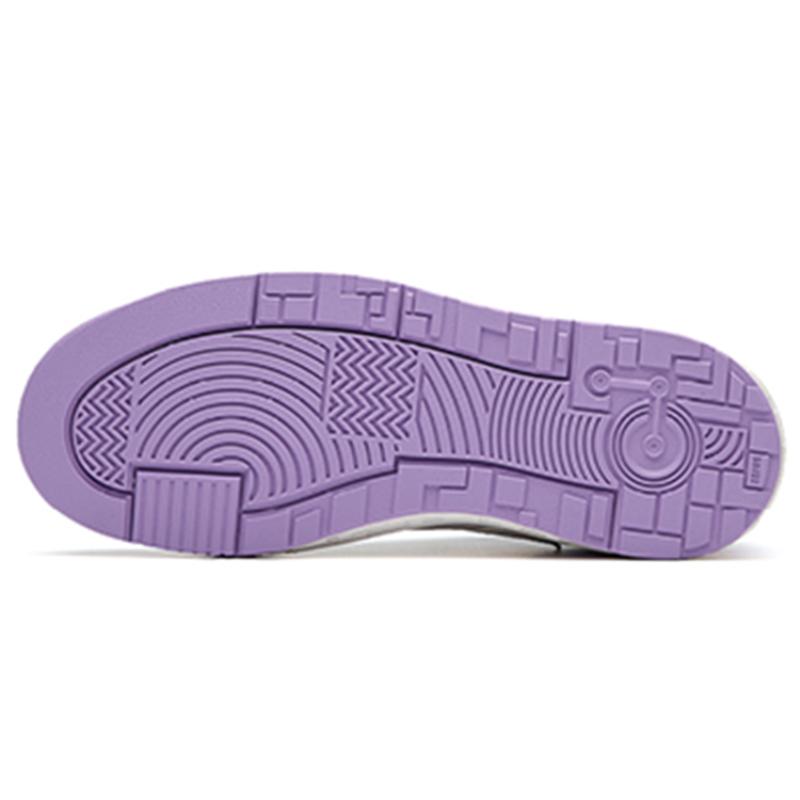 Anta Wear resistant And Lightweight Low Top Skateboard Shoes Women's White Blue Purple Sneakers 122238066-5