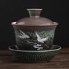 Zuppiera Sancai Ceramica Kung Fu Creativo Tè Una Gru Tazza della Regina Ciotola da Tè Gaiwan Set Zuppiera in Ceramica Servizio da Tè in Porcellana Spessa
