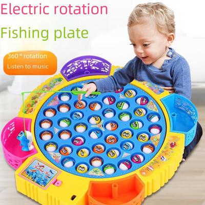 Multifunctional Musical Magnetic Fishing Toy for Kids - Rotating Electric Early Learning Game