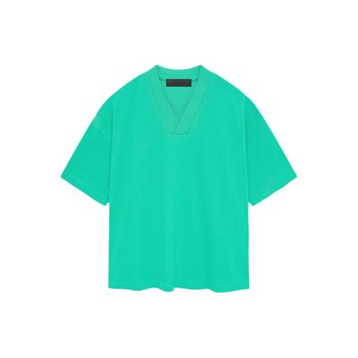 V Neck T-Shirt Mint Leaf Unisex Tops Green 125SP244212F
