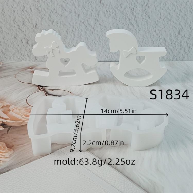 Horse Shape Silicone Candle Molds Food Grade Silicone Baking Mould for Making Candle Soap Chocolate Candy and Resin Art