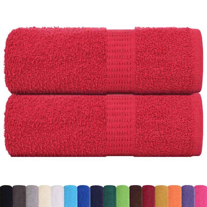 VidaXL Serviettes de toilette 2 pièces FROGN Rouge 30 x 30 cm 100 % coton 136920