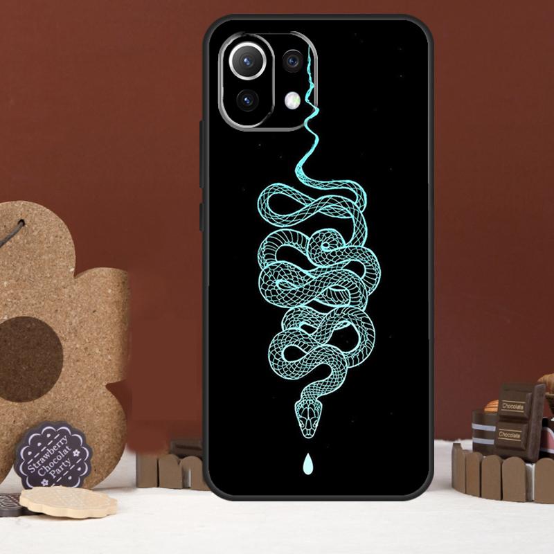 Snake Illustration Art Case For Xiaomi 15T 14T 13T 14 15 Ultra 17 Pro Max POCO F8 Ultra F5 F6 F7 X5 X6 X7 Pro Cover