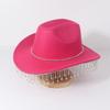 New rhinestone chain decorative western cowboy hat fashion trend hat autumn and winter women's party performance top hat