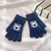 - Year-old children's cartoon bear gloves winter warm boy's five-finger 2 new full-finger finger warm gloves