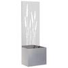 Garden Privacy Screen Canvas Silver 50 X 150 Cm Stainless Steel