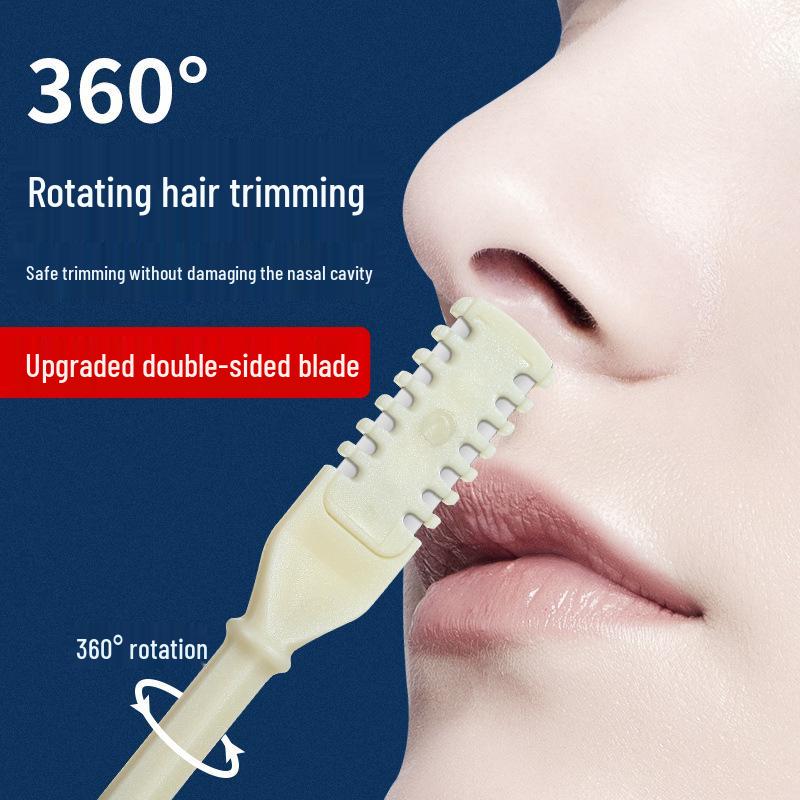2-in-1 Manual Nose & Ear Hair Trimmer with Ear Spoon
