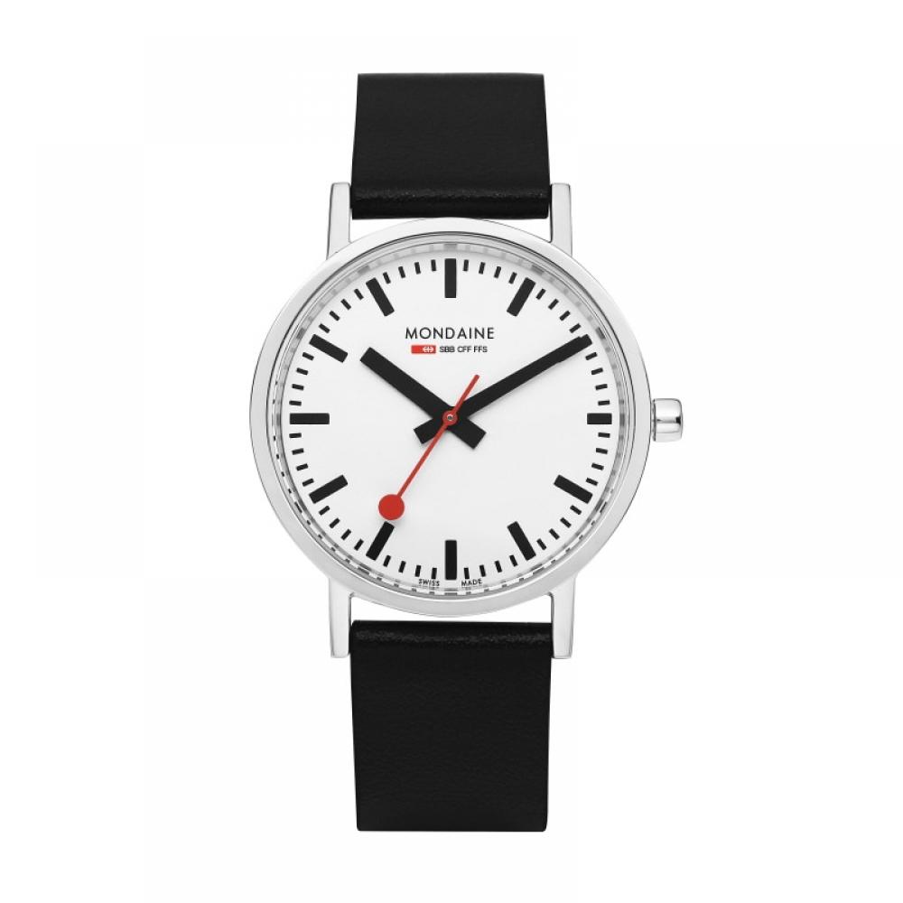 Mondaine A660.30314.11sbbv A660.30314.11sbb Klassische Uhr aus veganem Leder