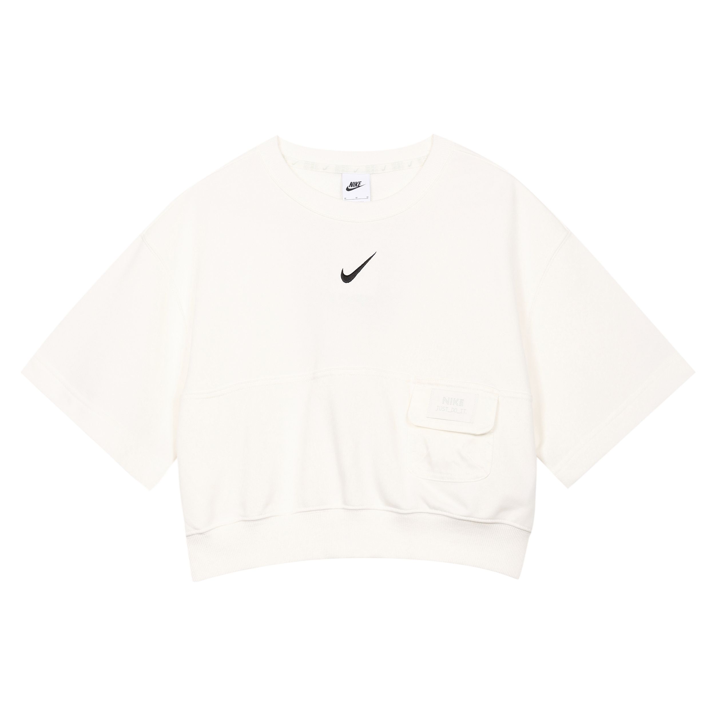 

Женские укороченные топы с короткими рукавами и логотипом Nike Sportswear City Utility белого цвета DV8039-133 XXL