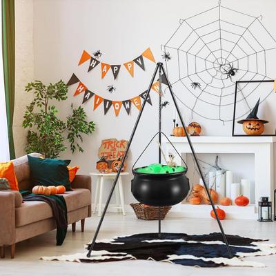 Witch Cauldron Halloween Bowl Decorations Outdoor Remote Control Bowl Props Decoration Supplies for Table Home Kitchen Room
