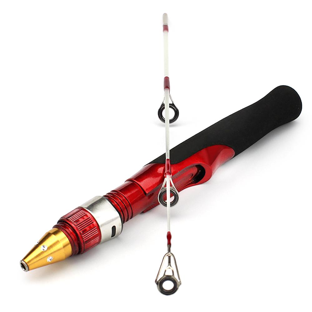 2 piece Fishing Rod Combo Spinning Fishing Soft Handle Ice Winter Fishing Rod Carbon Fiber Mini Fishing Rod Tackle