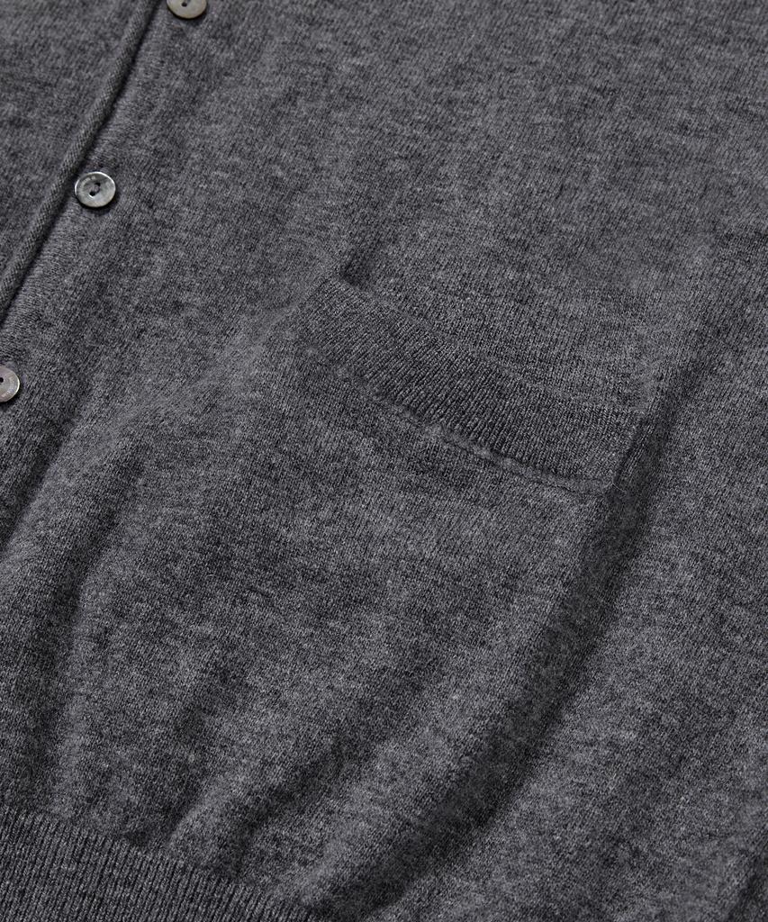 Kyuseu Extra Fine Wool V Cardigan (Melange Gray)