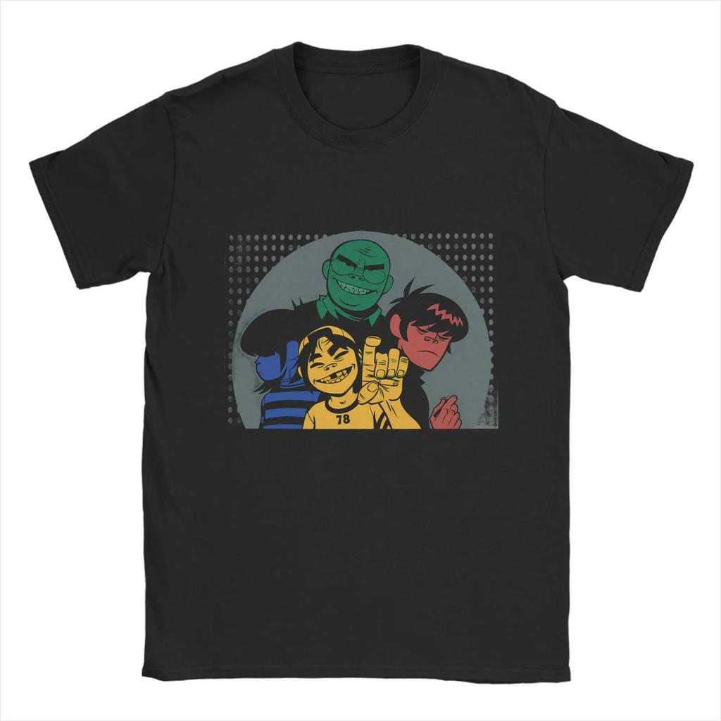 Gorillazs Men T Shirts Creative Tees Short Sleeve Crew Neck TShirt Cotton Gift Women Highquality Clothing