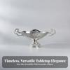 Fruit Bowl with Handles Embossed Pedestal Stylish for Dining Table