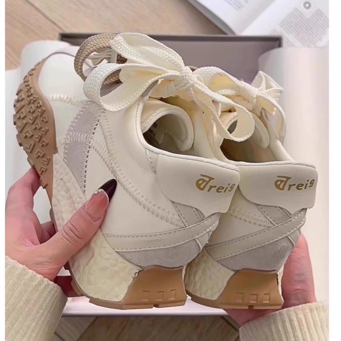 

Thick-soled color matching casual Forrest Gump shoes for small men 2025 spring new muffin inner height increase fashion moral training shoes for women 35