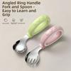 Easy Grip Toddler Utensil Set 316L Stainless Steel Kids Spoon Fork  Baby Feeding